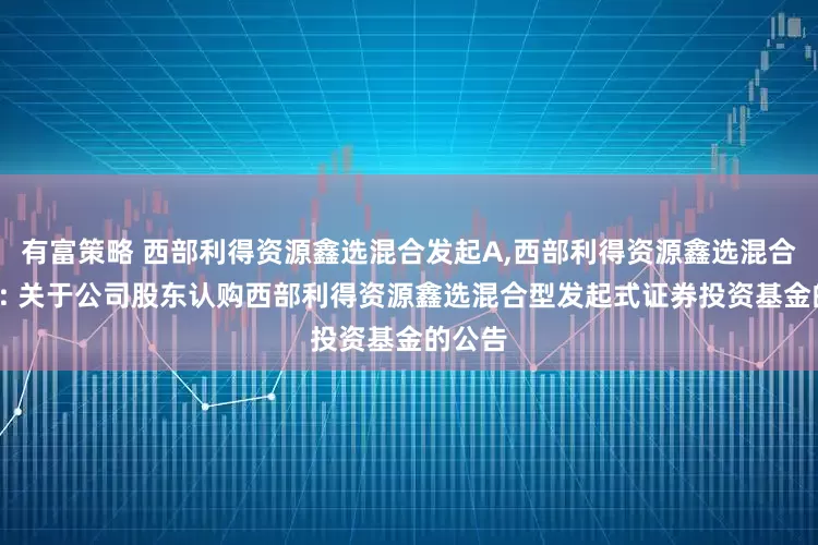 有富策略 西部利得资源鑫选混合发起A,西部利得资源鑫选混合发起C: 关于公司股东认购西部利得资源鑫选混合型发起式证券投资基金的公告